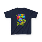 Kids Cosmic Dino T-Shirt — 'Cosmic Dino' Colorful Alien Riding Dinosaur Graphic Tee
