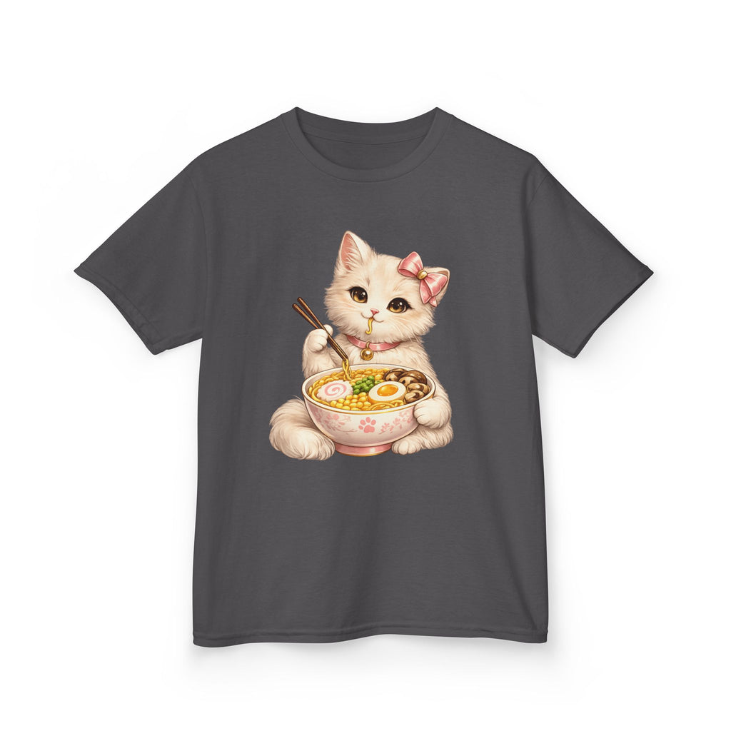 Kids Ramen T-Shirt — 'Ramen Lover' Cute Kitten Eating Ramen Graphic Tee
