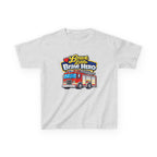 Kids Tee — "Brave Little Brave Hero" Firetruck T-Shirt Graphic