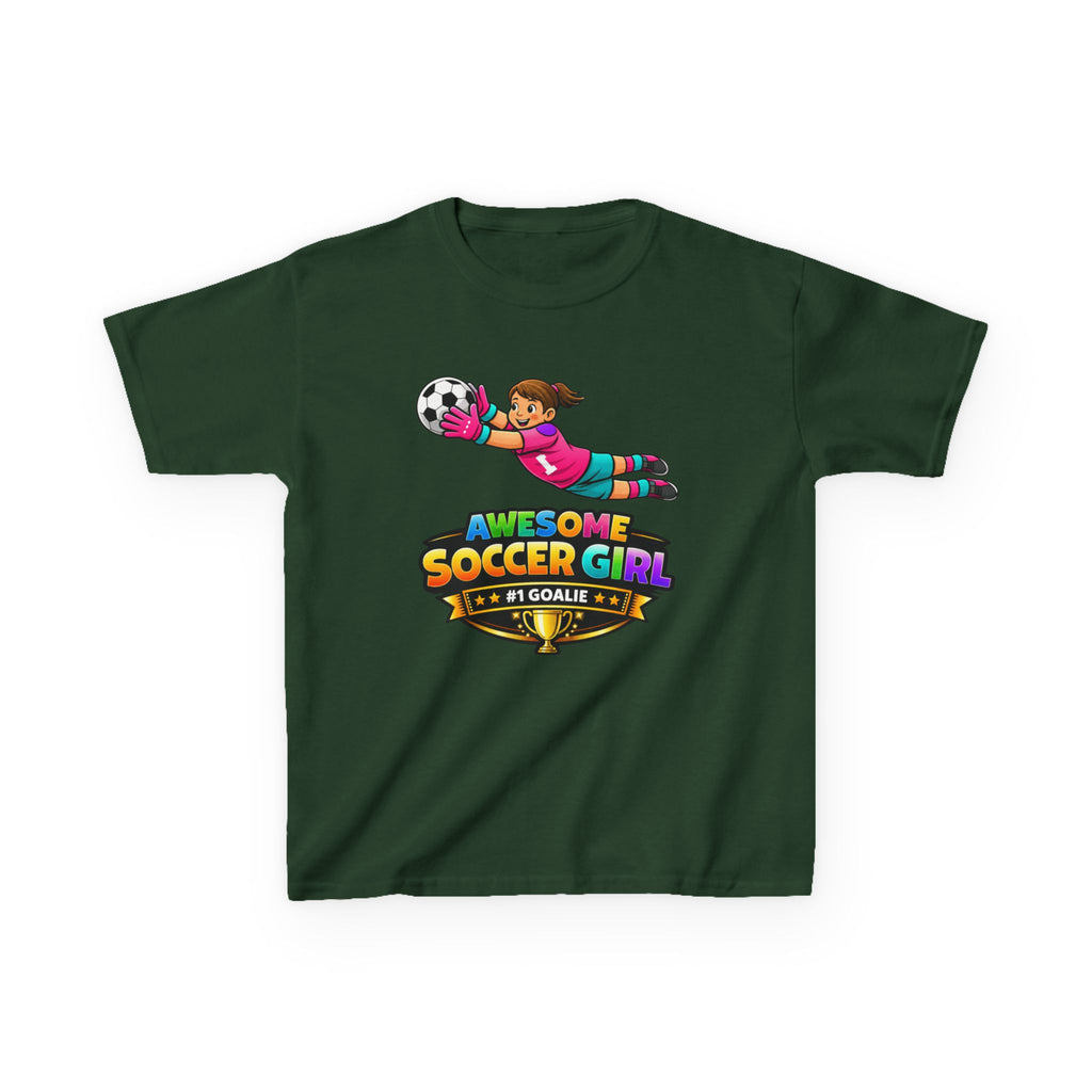 Kids Soccer Goalie T-Shirt – Dive & Save Graphic Tee