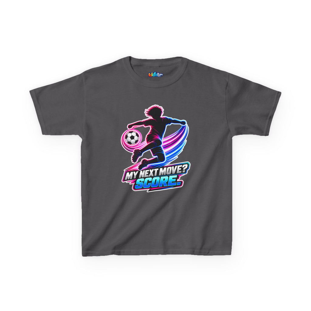 Kidxtr™ Kids Soccer T-Shirt — 'My Next Move? Score.' Soccer Graphic Tee