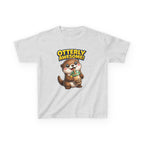 Kids Otter T-Shirt — 'Otterly Awesome!' Cute Otter Drinking Bubble Tea Graphic Tee