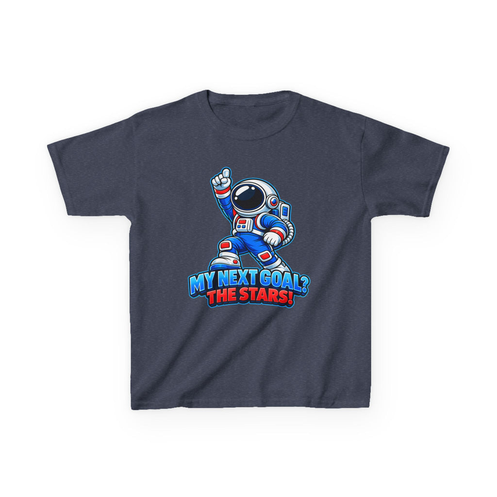 Kidxtr™ Kids Space T-Shirt — 'My Next Goal: The Stars' Astronaut Graphic Tee