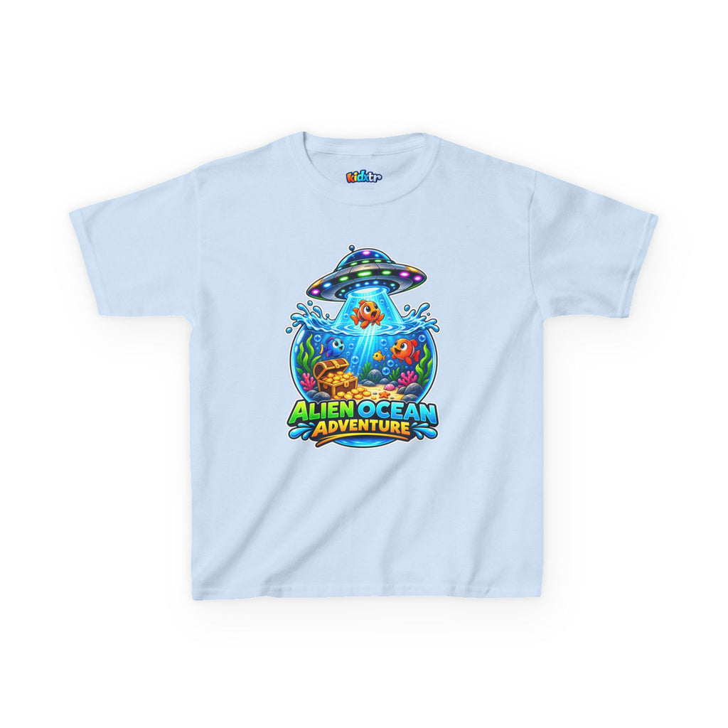 Kidxtr™ Kids Alien T-Shirt — 'Alien Ocean Adventure' UFO Fish Graphic Tee