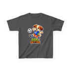Kids Soccer T-Shirt — 'Puppy Power' Cute Soccer Player Dog Graphic Tee