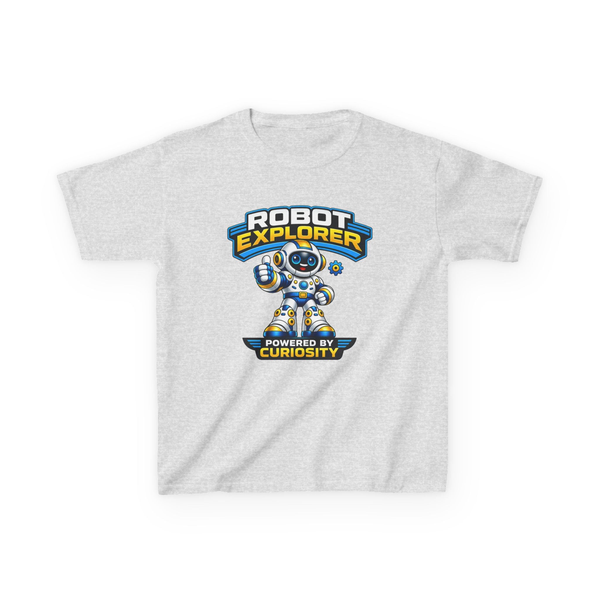 Robot Explorer Kids T‑Shirt — "Powered by Curiosity" Space Robot Tee