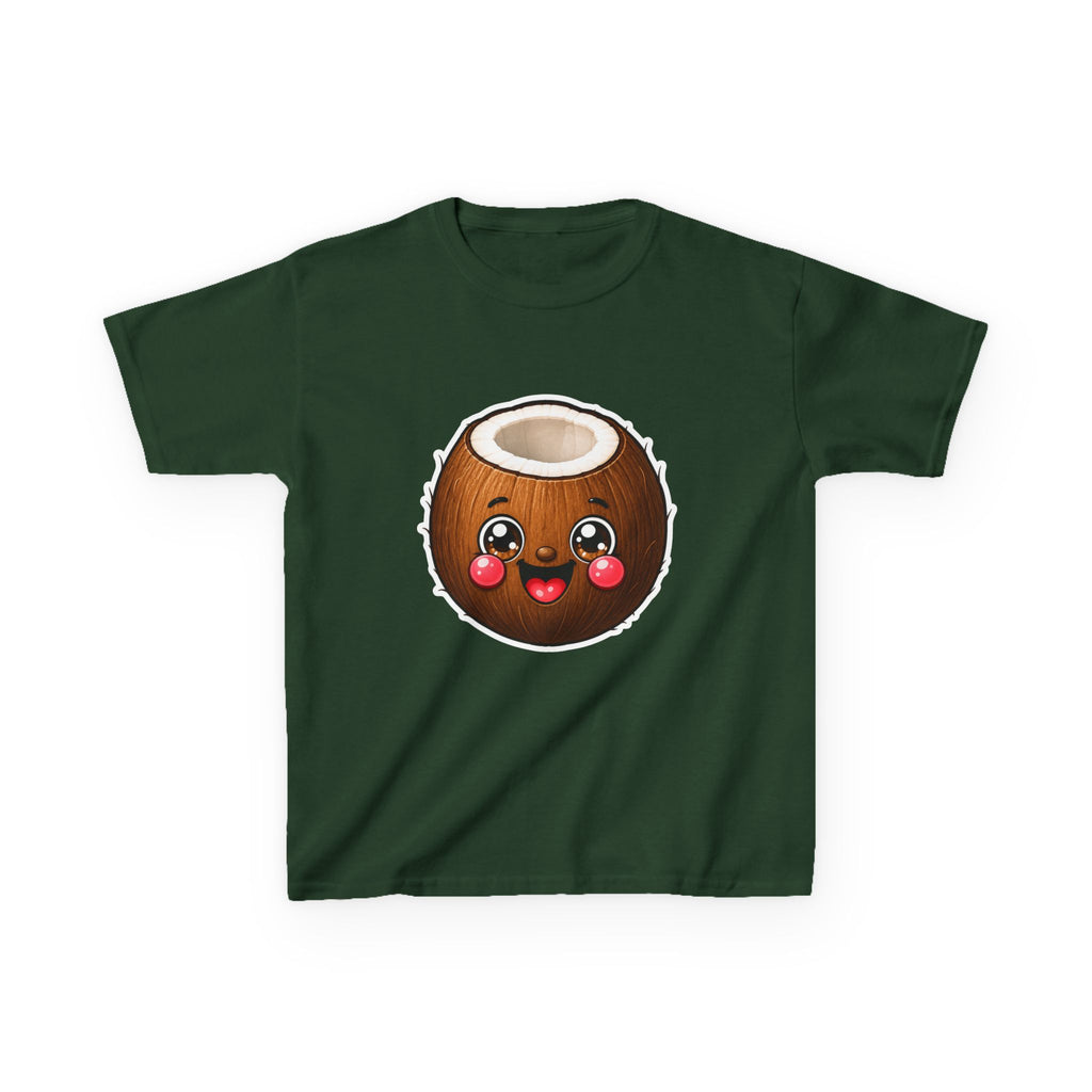 Kids Coconut T-Shirt — 'Tropical Vibes' Cute Kawaii Coconut Fruit Graphic Tee