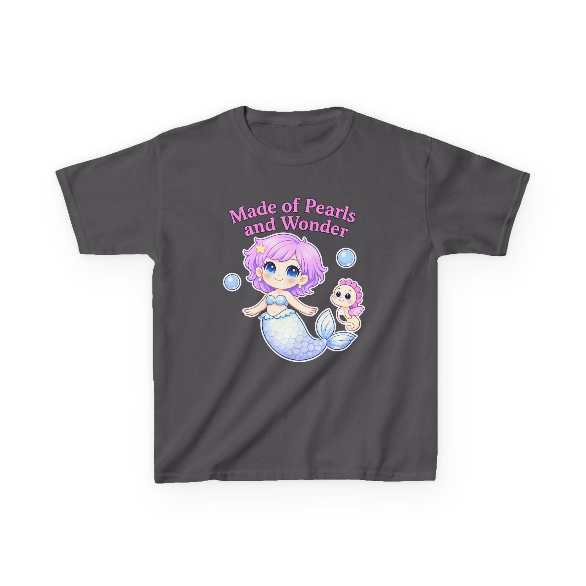 Kids Ocean T-Shirt — 'Make A Splash!' Mermaid & Seahorse Graphic Tee