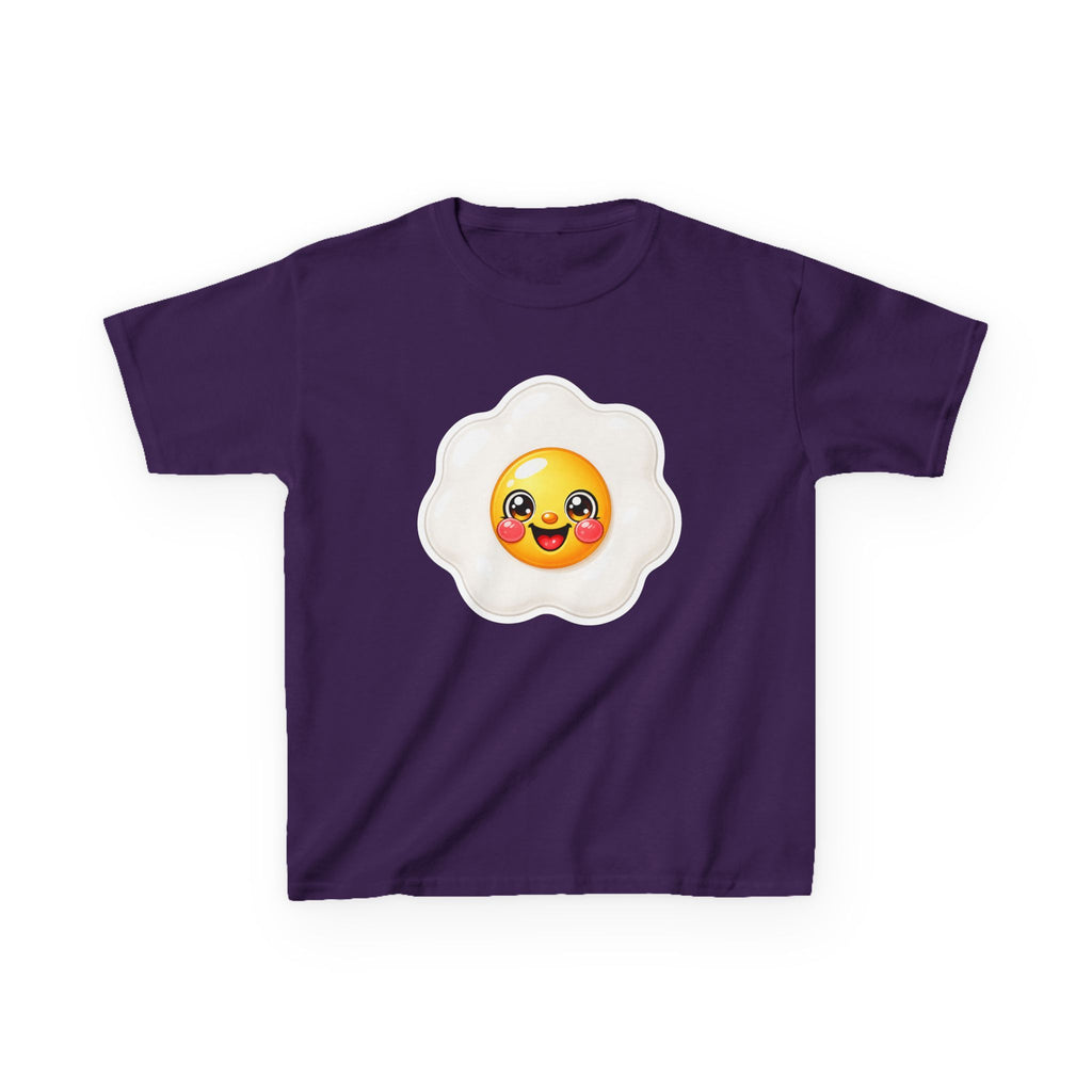 Kids Food T-Shirt — 'Sunny Side Up' Smiling Egg Emoji Graphic Tee
