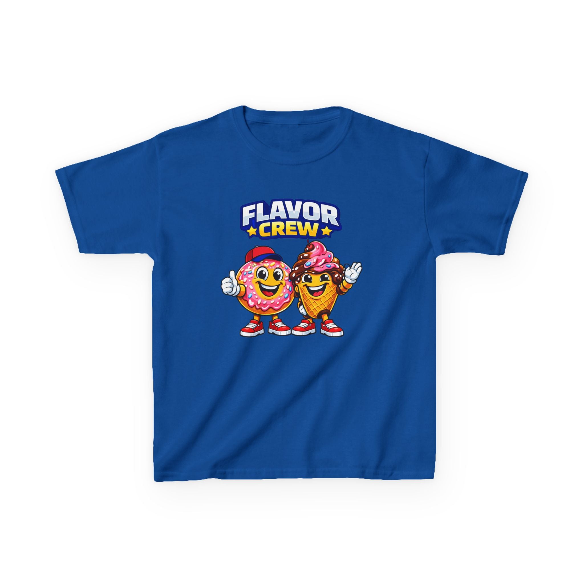 Kids Food T-Shirt — 'Flavor Crew' Donut & Ice Cream Graphic Tee