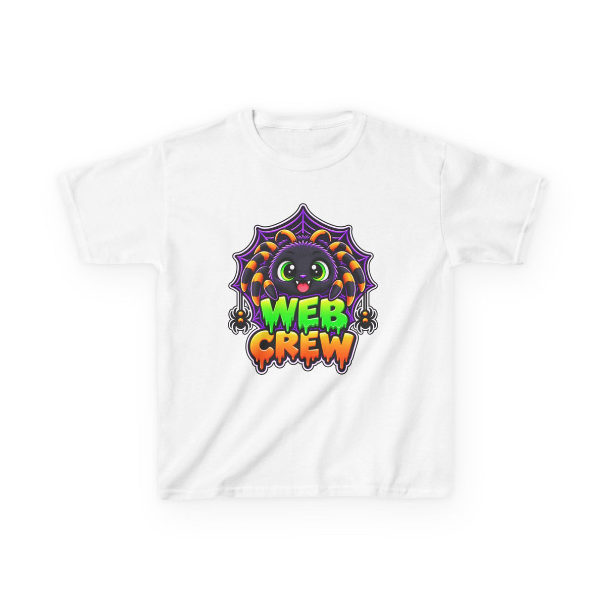 Kidxtr™ Kids Spider Web T-Shirt — 'Web Crew' Halloween Graphic Tee