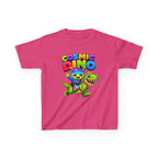 Kids Cosmic Dino T-Shirt — 'Cosmic Dino' Colorful Alien Riding Dinosaur Graphic Tee