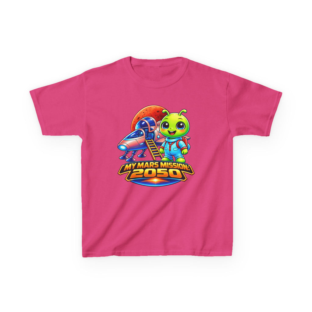 Kidxtr™ Kids Space T-Shirt — 'My Mars Mission: 2050' Alien Astronaut Graphic Tee