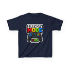 Kids Birthday T-Shirt — 'Birthday Mode On' Video Game Controller Graphic Tee