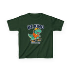 Kids Kindness T-Shirt — 'Be Kind' Skateboarding Dinosaur Graphic Tee