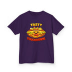 Kidxtr™ Kids Football T-Shirt — 'Football & Pizza' Cartoon Food Sports Graphic Tee