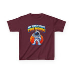 Kidxtr™ Kids Space T-Shirt — 'My First Stop: The Moon' Astronaut Graphic Tee