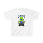 Kids Birthday Gaming T-Shirt — 'Level 5 Pro' Gamer Graphic Tee
