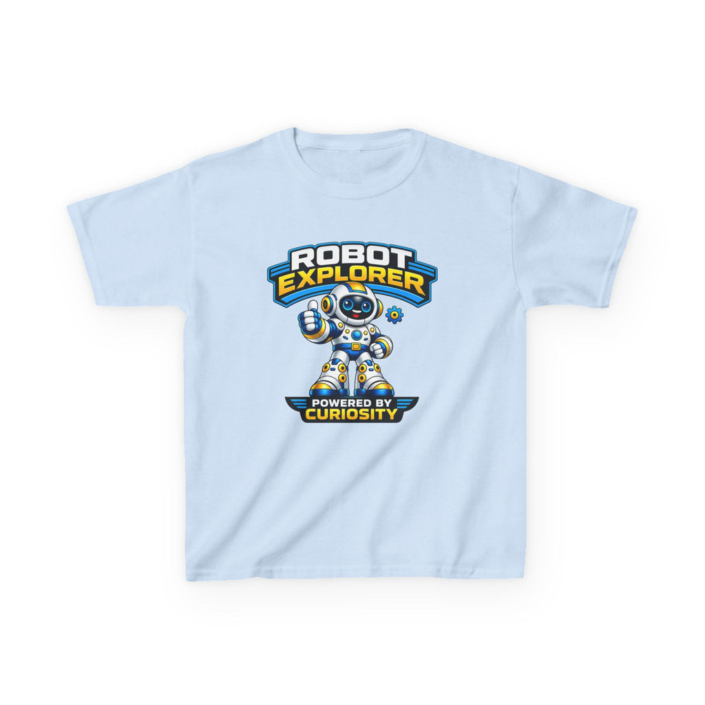 Robot Explorer Kids T‑Shirt — "Powered by Curiosity" Space Robot Tee