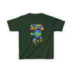 Kids Cosmic Skater T-Shirt — 'Cosmic Skater' Colorful Alien Skateboard Graphic Tee