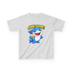 Kids Shark T-Shirt — 'Jaw-some!' Smiling Shark with Ice Cream Graphic Tee