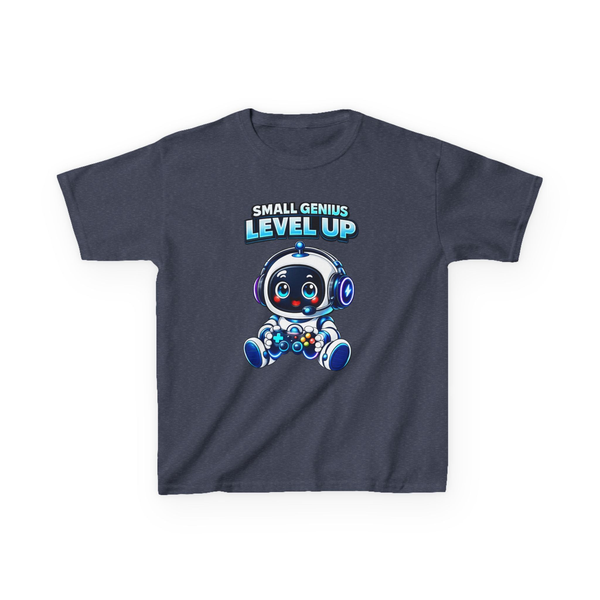 Kids Gaming T-Shirt – Small Genius Level Up Graphic Tee