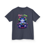 Kids Gamer T-Shirt – Cat Play & Pause Graphic Tee