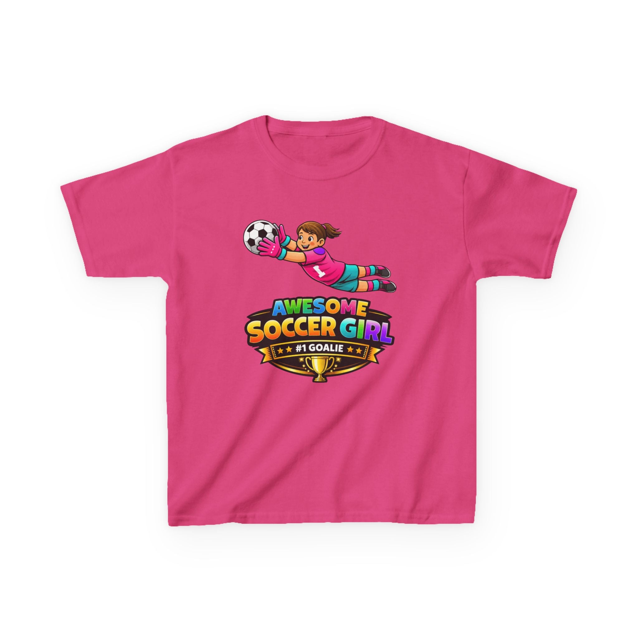 Kids Soccer Goalie T-Shirt – Dive & Save Graphic Tee
