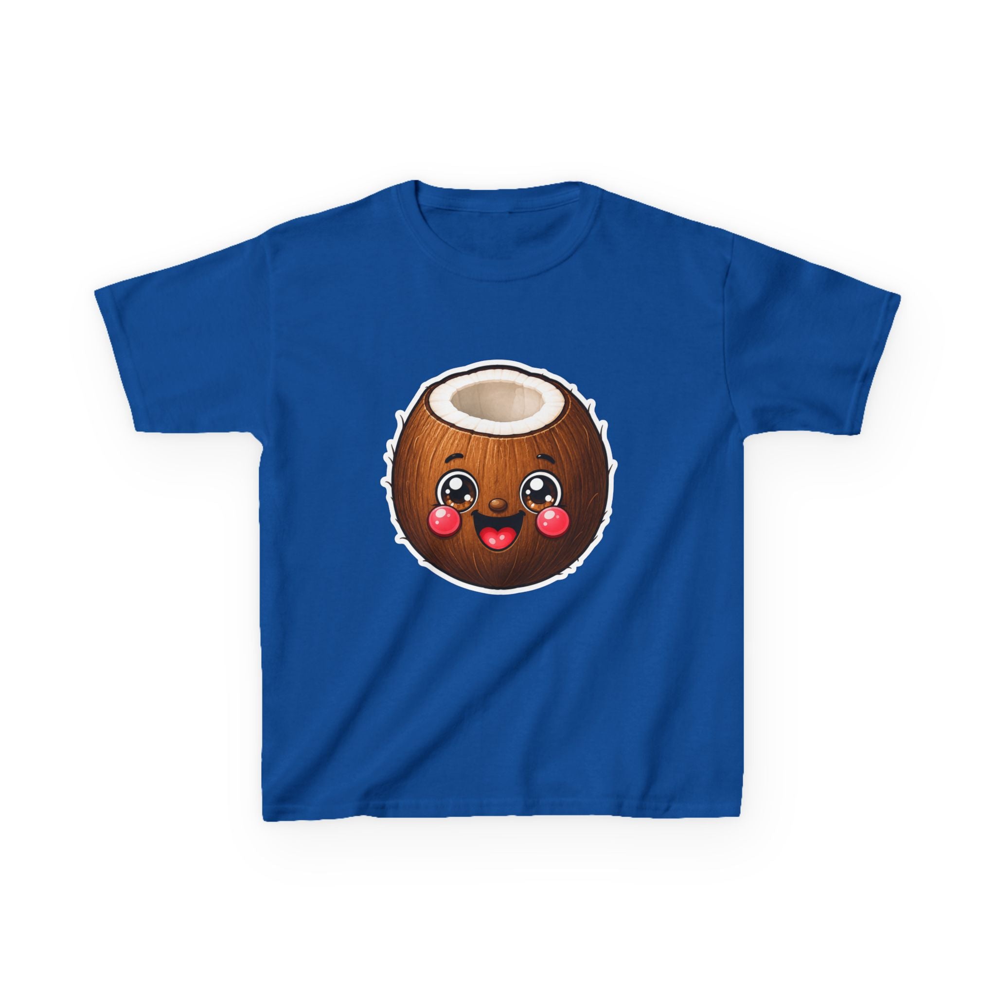 Kids Coconut T-Shirt — 'Tropical Vibes' Cute Kawaii Coconut Fruit Graphic Tee
