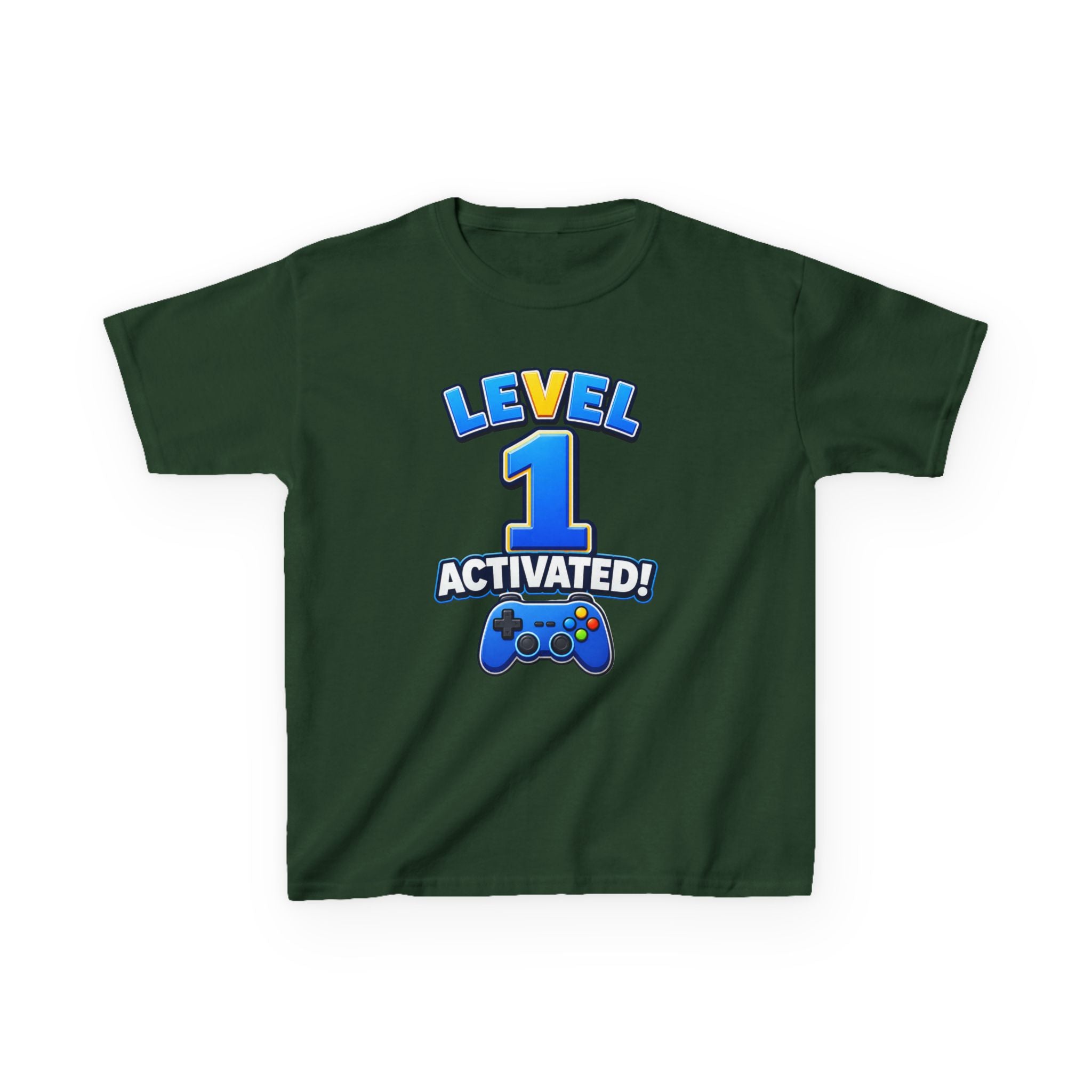 Kids Birthday T-Shirt — 'Level 1 Activated!' Birthday Gaming Graphic Tee