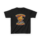 Kids BMX T-Shirt — 'Pizza Power' Cute Pizza Character Riding Bike Graphic Tee