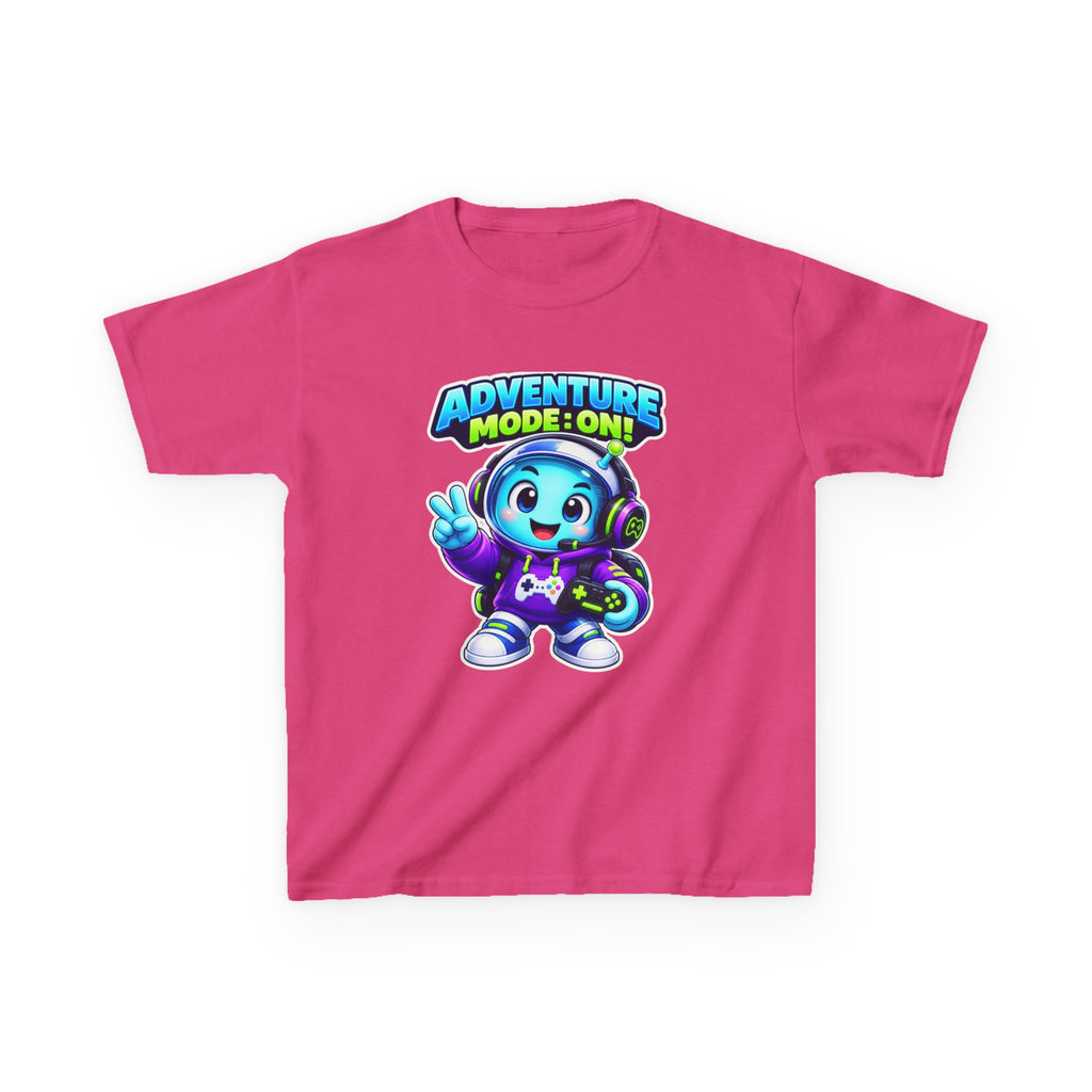 Kids Adventure T-Shirt — 'Adventure Mode On!' Cute Gamer Alien Graphic Tee