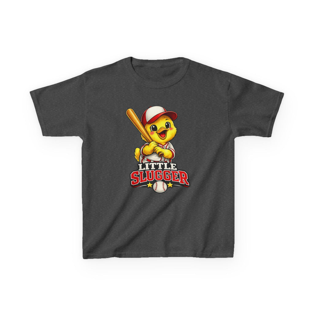 Kids Baseball T-Shirt — 'Little Slugger' Cute Baseball Chick Graphic Tee