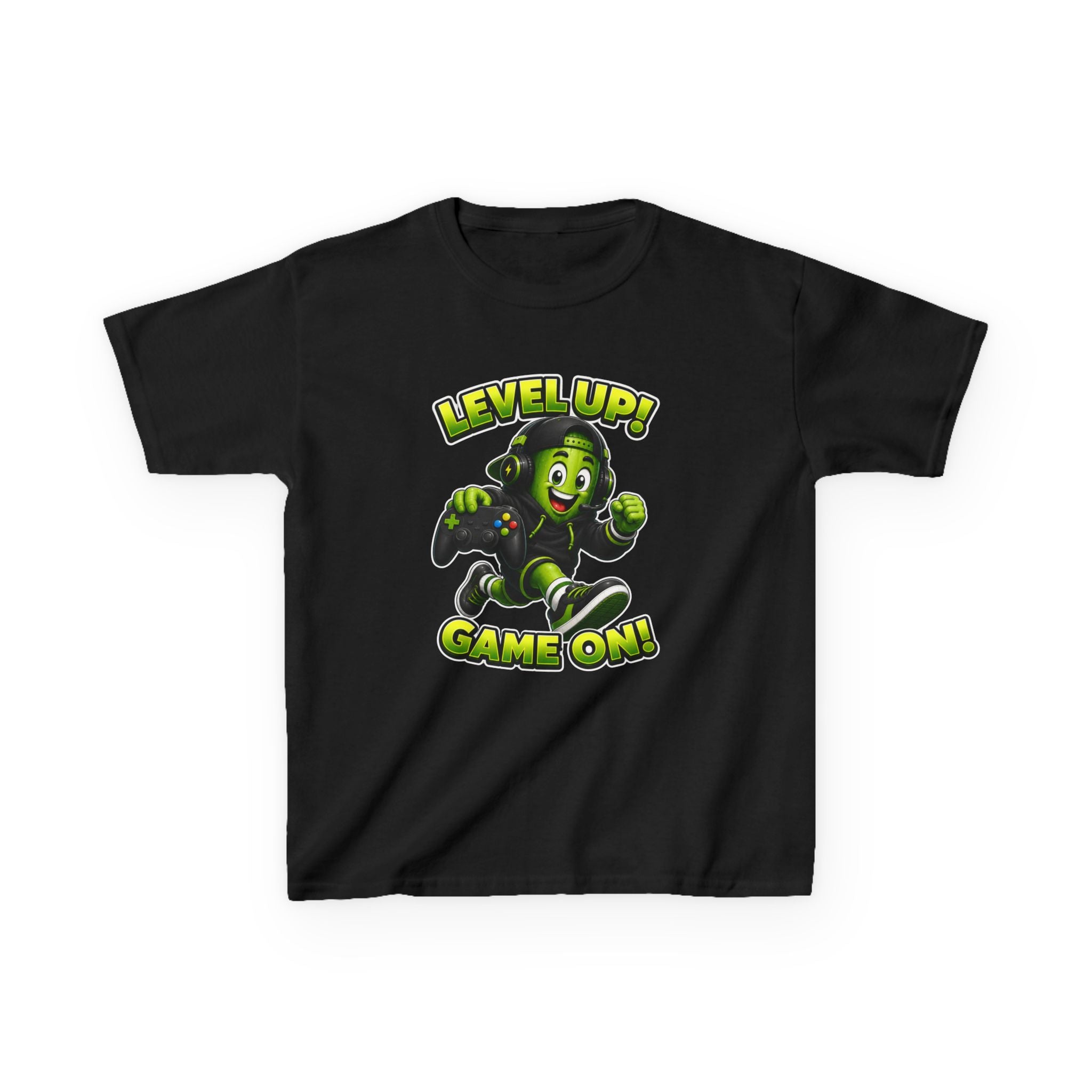 Kids Gamer T-Shirt — 'Level Up! Game On!' Arcade Graphic Tee