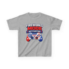 Kids Tee — "Fireworks Mode Activated" Patriotic Gamer Shirt