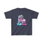 Kids Roller Skate T-Shirt — 'Roll With It' Cute Pink Roller Skate Graphic Tee