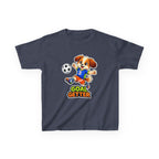 Kids Soccer T-Shirt — 'Puppy Power' Cute Soccer Player Dog Graphic Tee
