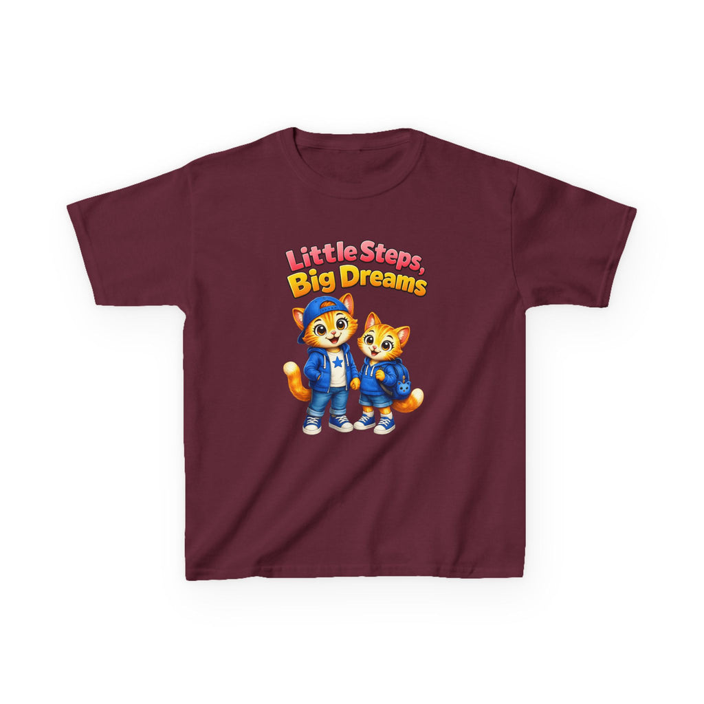 Kids Fox T-Shirt — 'Little Steps, Big Dreams' Cute Foxes Back-to-School Graphic Tee