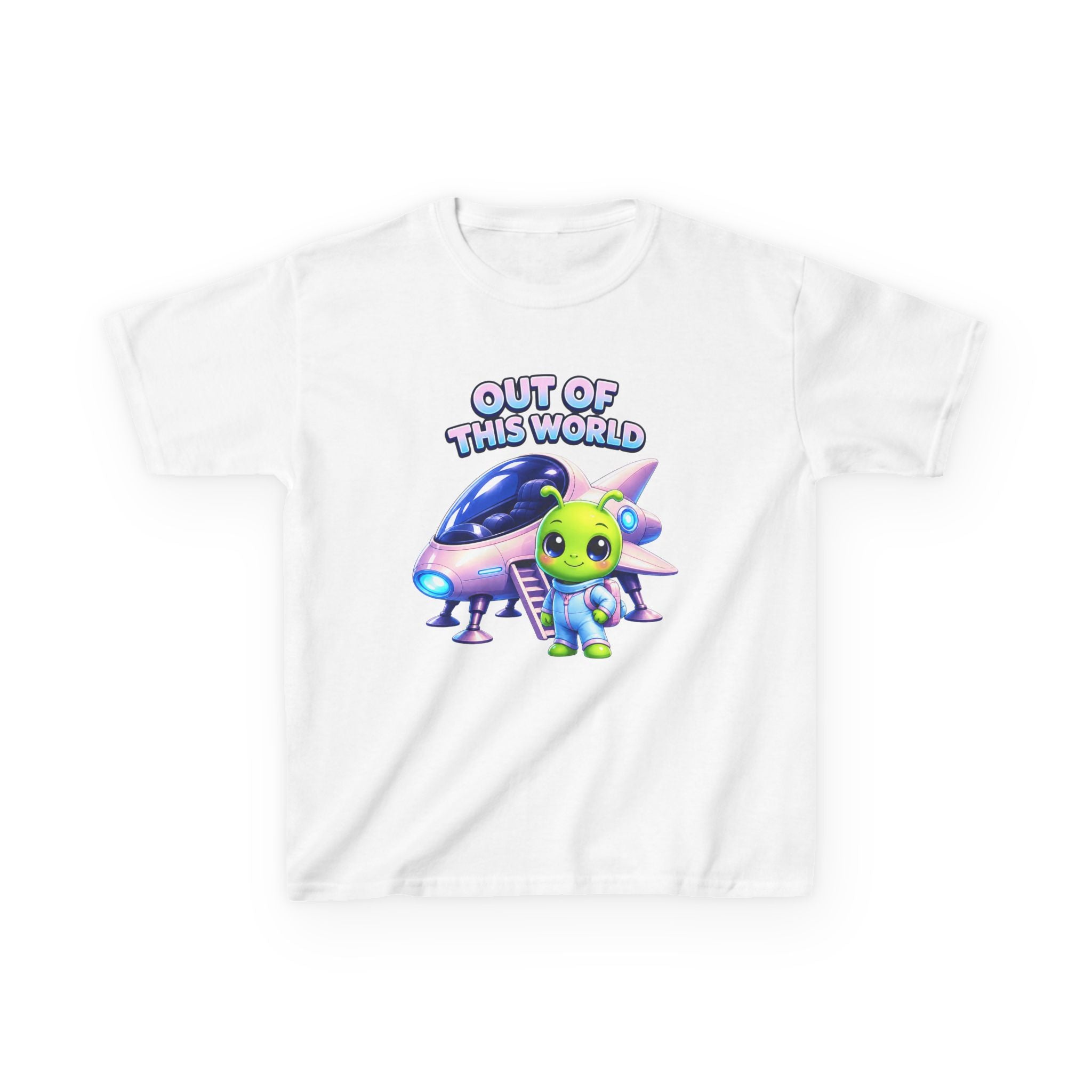 Kids T-Shirt - "Out of This World" Alien Spaceship Graphic Tee