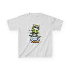 Kids Cat T-Shirt — 'School is COOL!' Skateboarding Cat Graphic Tee