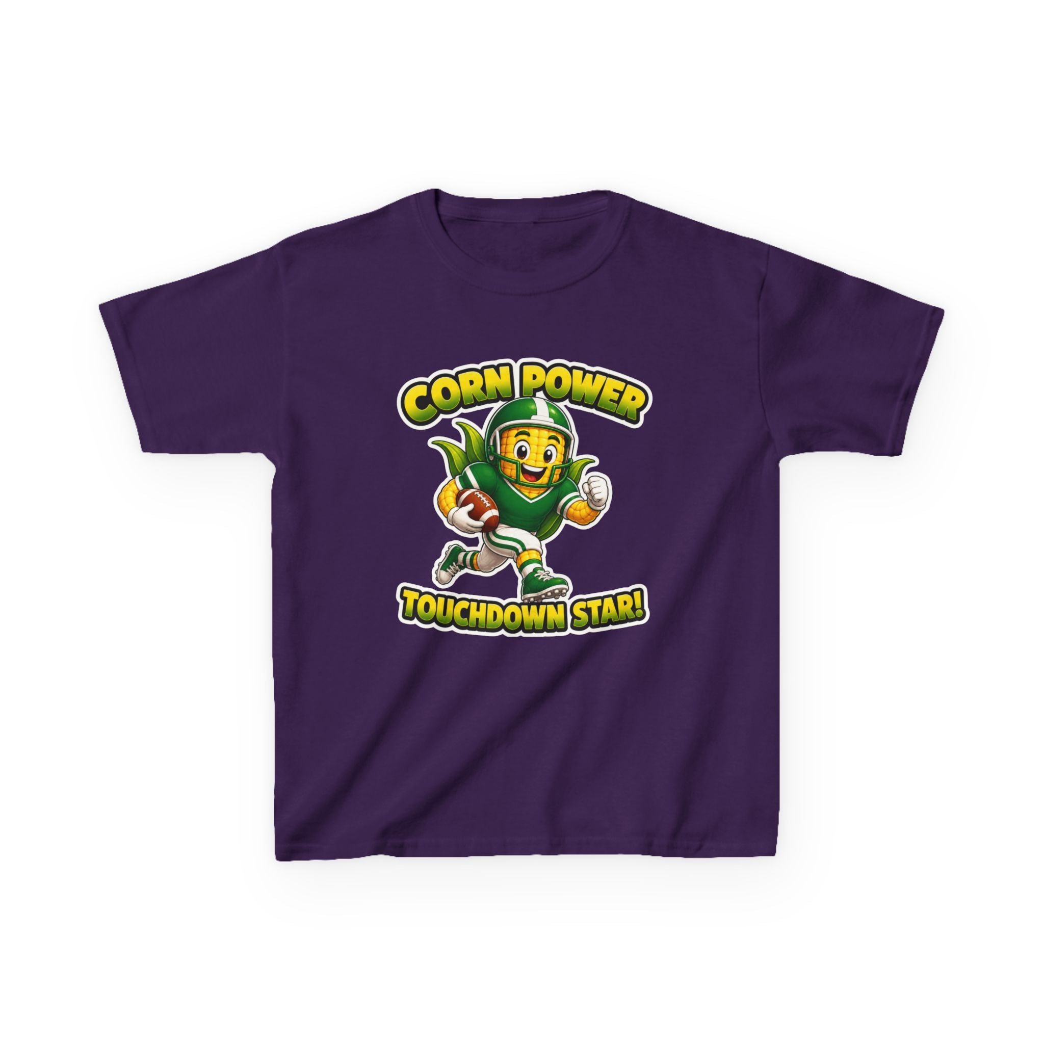 Kids Football T-Shirt — 'Corn Power' Touchdown Star Graphic Tee