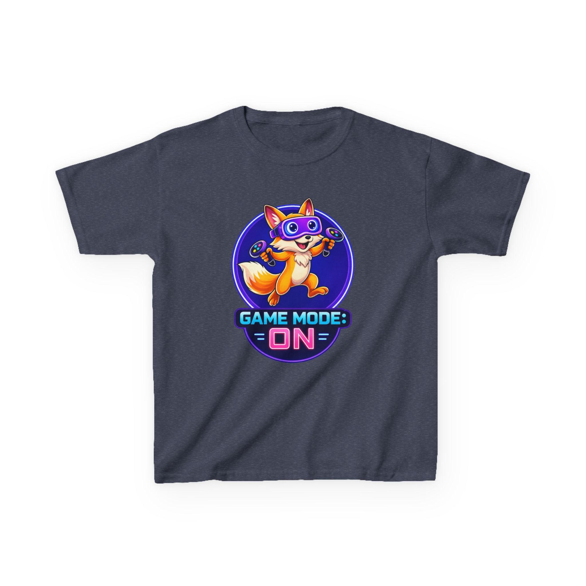 Kids Fox T-Shirt — 'Game Mode: ON' Cute Fox Gamer Graphic Tee