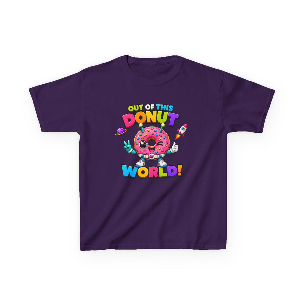 Kids Donut T-Shirt — 'Out of This Donut World!' Cute Space Donut Graphic Tee