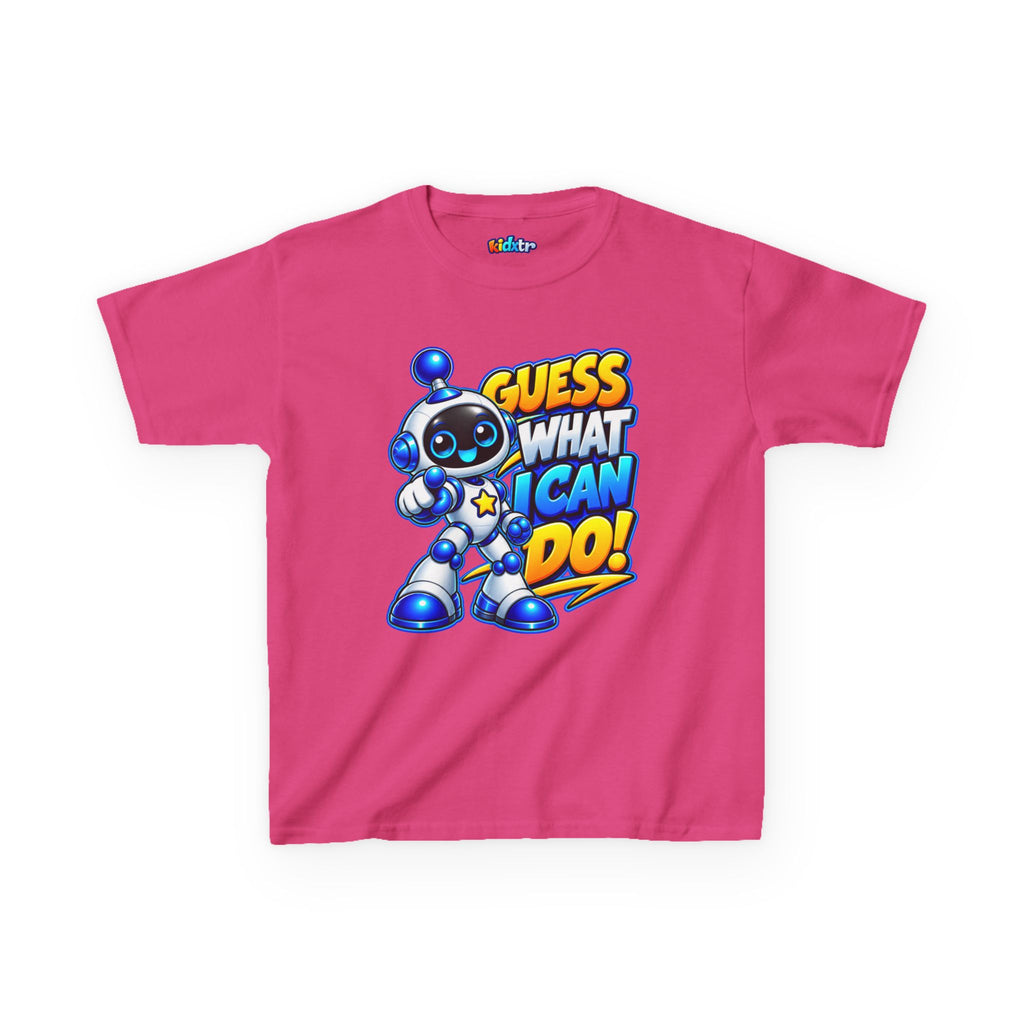 Kidxtr™ Kids Robot T-Shirt — 'Guess What I Can Do' Robot Graphic Tee