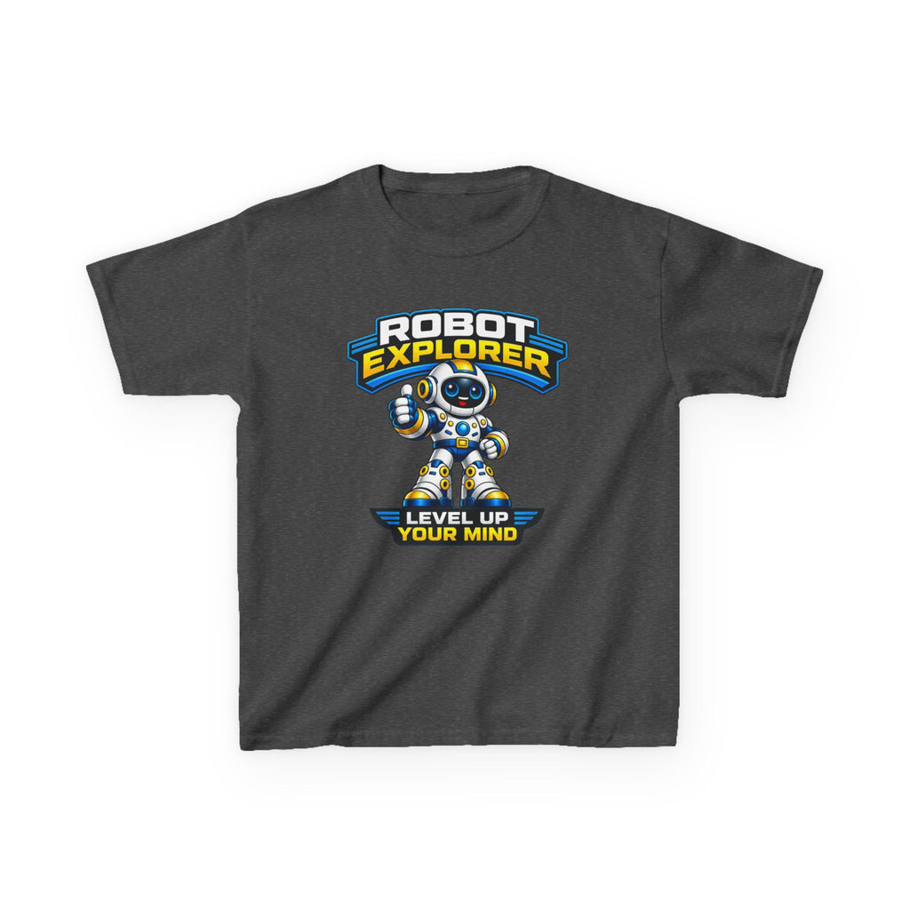 Kids T-Shirt – Robot Explorer 'Level Up Your Mind' Graphic Tee