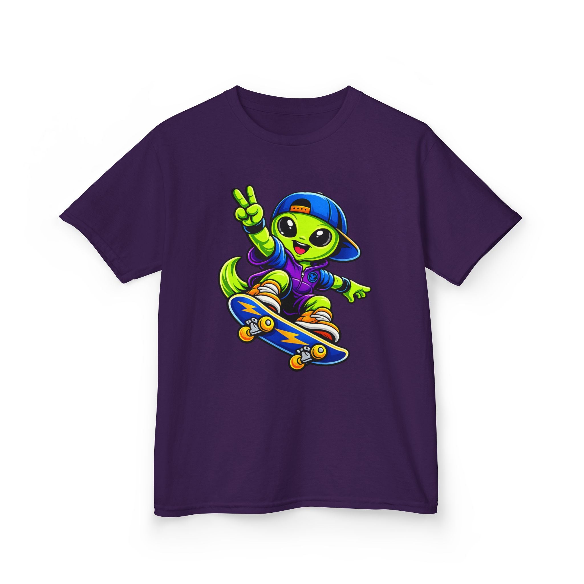 Kids Alien T-Shirt — 'Skate or Alien' Skateboard Graphic Tee