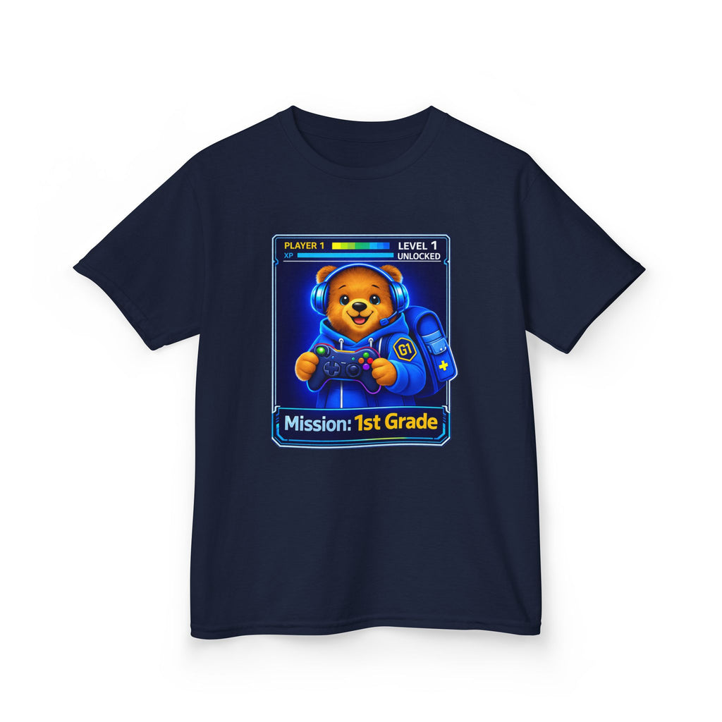 Kids Gaming T-Shirt — 'Gamer Bear' Bear Gamer Graphic Tee