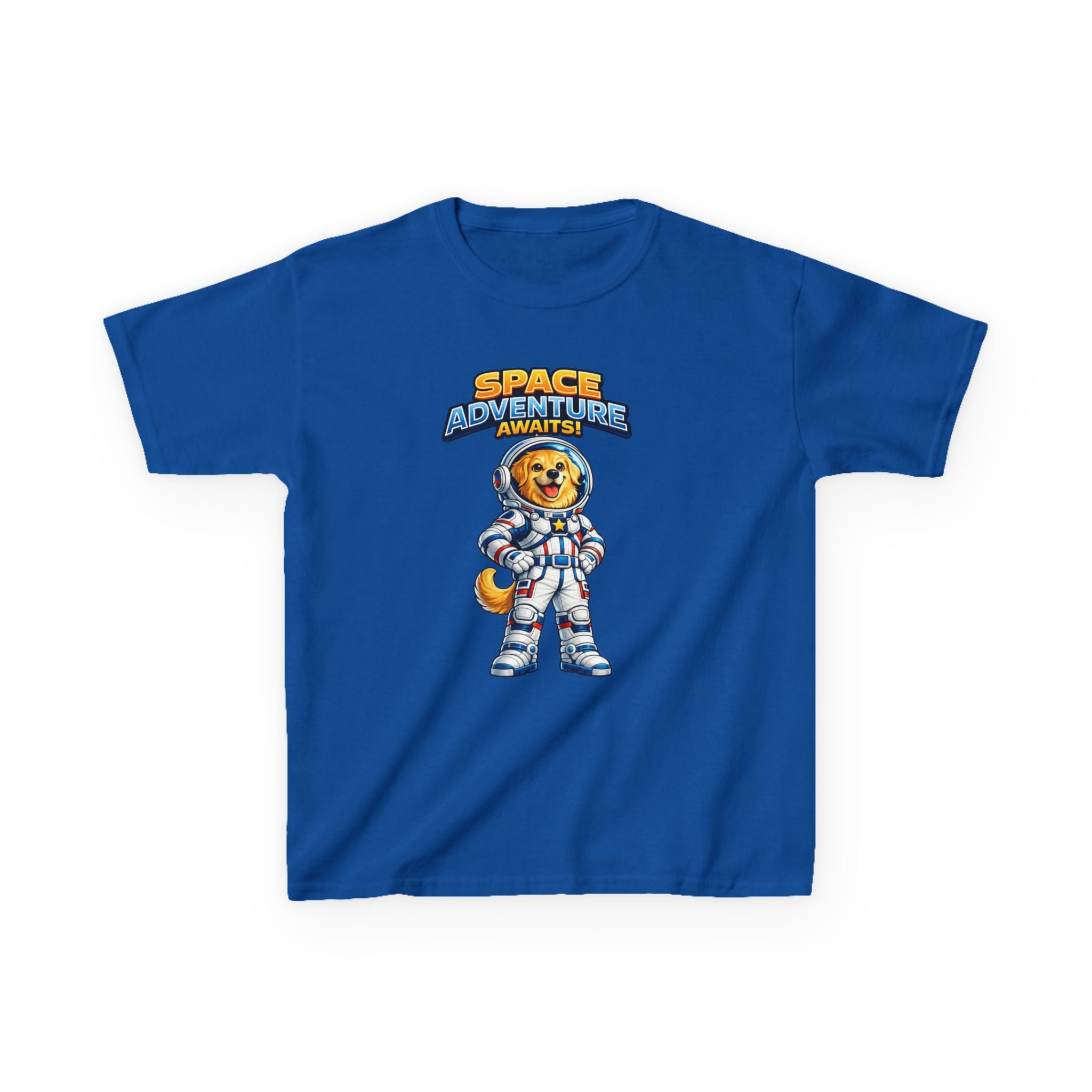 Kids Space Adventure T‑Shirt – Cute Astronaut Dog Graphic Tee