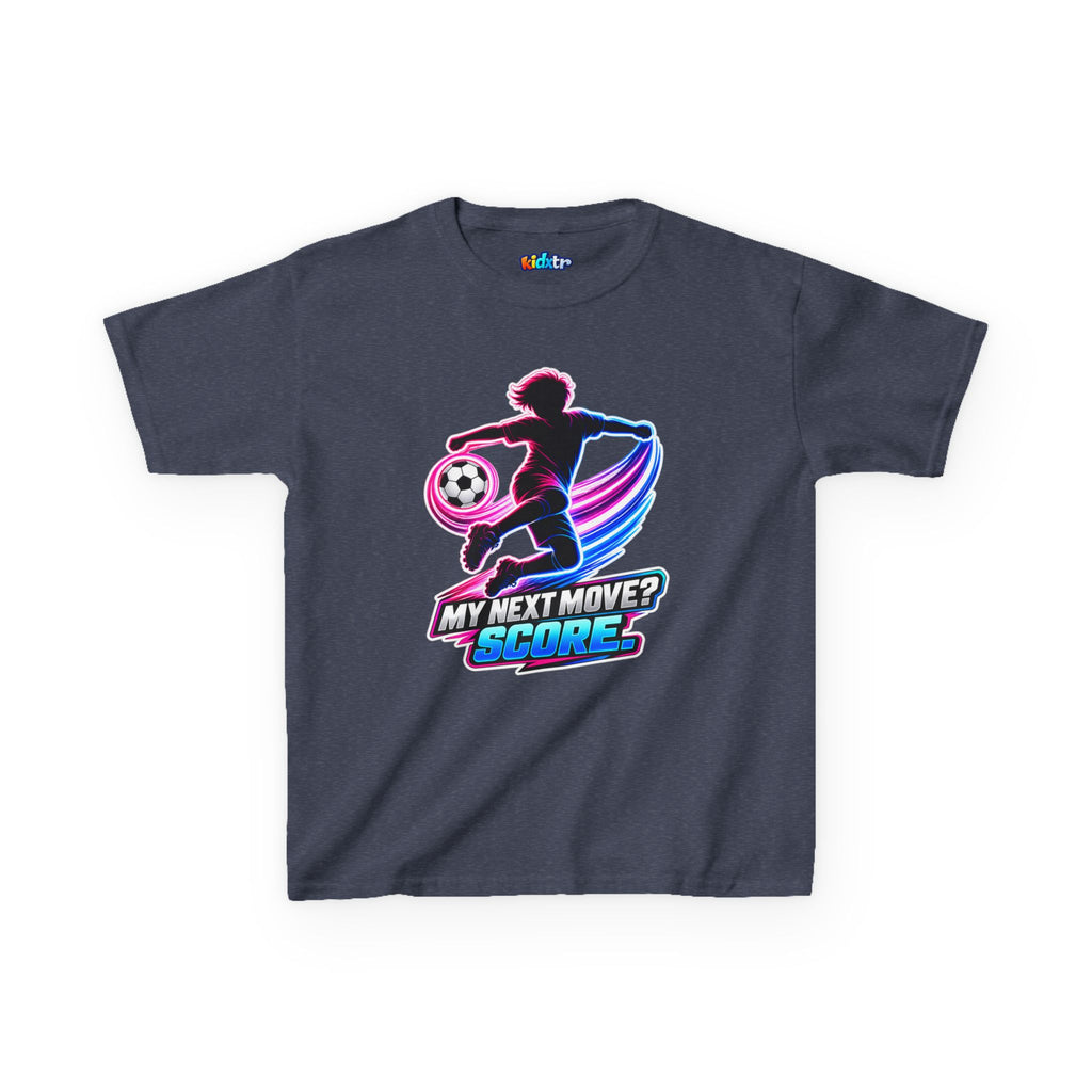 Kidxtr™ Kids Soccer T-Shirt — 'My Next Move? Score.' Soccer Graphic Tee