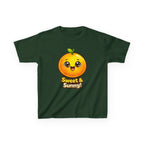 Kids Food T-Shirt — 'Sweet & Sunny!' Kawaii Orange Graphic Tee